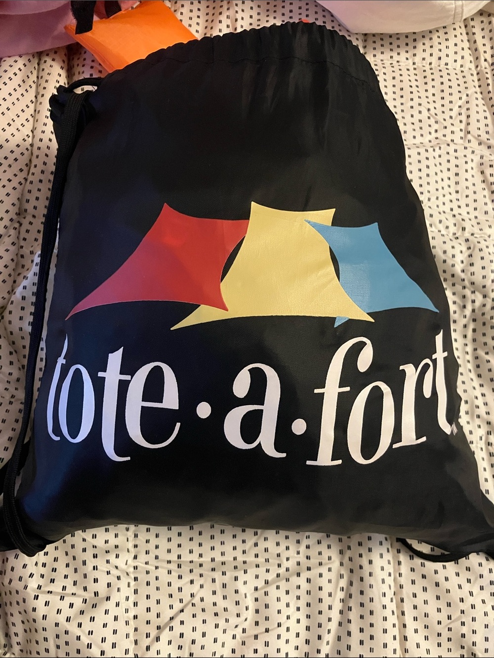 Tote a Fort Original Red Yellow Blue Accents